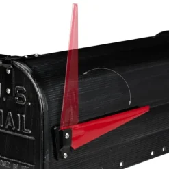 Postkasser & Brevindkast^Postkasse, Vintage US-stil, 22x16x48 cm, Sort