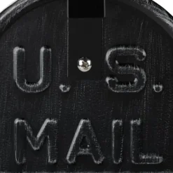 Postkasser & Brevindkast^Postkasse, Vintage US-stil, 22x16x48 cm, Sort