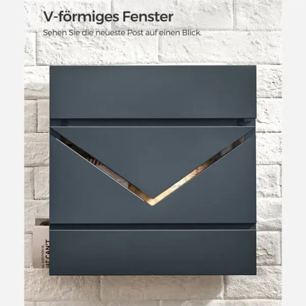 Hot Postkasse, 37x10,5x37 cm, Antracit Postkasser & Brevindkast