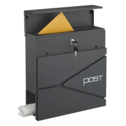 Postkasser & Brevindkast^Postkasse, 38x37x12 cm, Metal