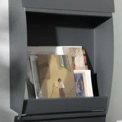 Postkasser & Brevindkast^Postkasse, 32x10x45 cm, Mørkegrå