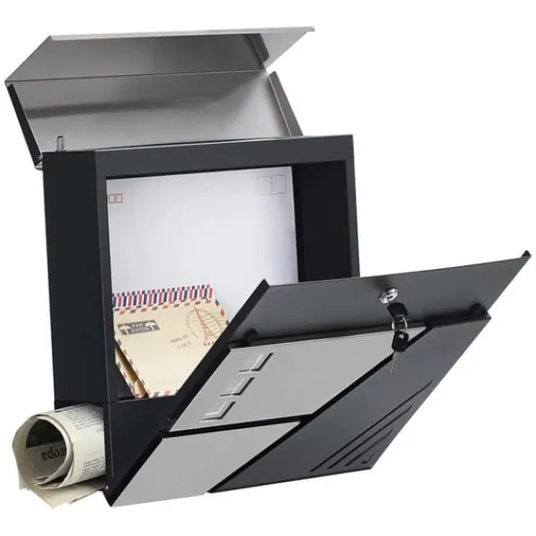 Clearance Postkasse, 37x10,5x37 cm, sølv Postkasser & Brevindkast
