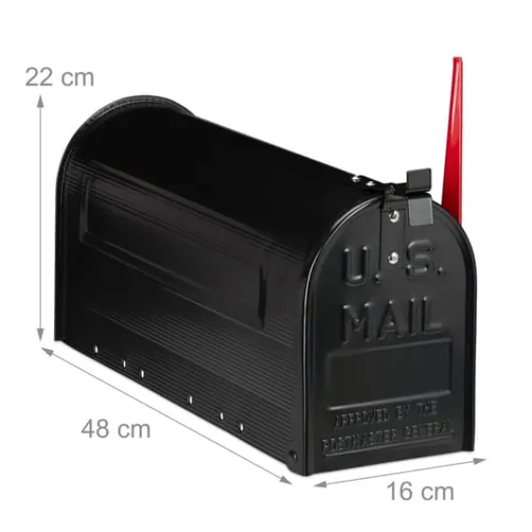 Postkasser & Brevindkast^Postkasse, 25x19x52.5 cm, Sølv