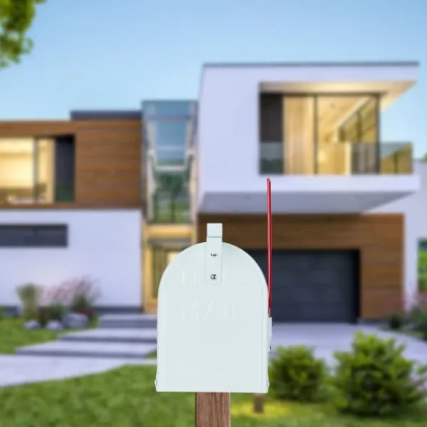 Postkasser & Brevindkast^Postkasse, 25x19x52.5 cm, Sølv
