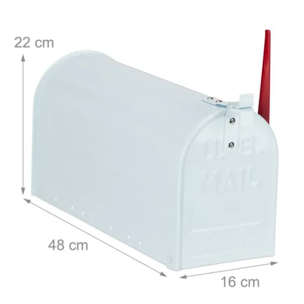 Postkasser & Brevindkast^Postkasse, 25x19x52.5 cm, Sølv