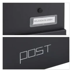 Postkasse, 37x37x11 cm, Sort Postkasser & Brevindkast