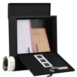 Sale Postkasse, 30,5x9,5x33,3 cm, Sort Postkasser & Brevindkast
