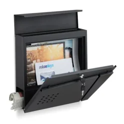 Postkasser & Brevindkast^Postkasse, 37x37x11 cm, Sort