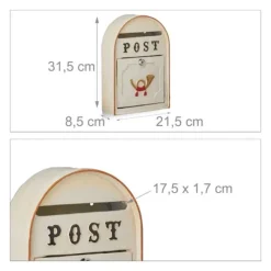 Postkasser & Brevindkast^Postkasse, 31.5x21.5x8.5 cm, Sort