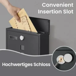 Discount Postkasse, 10x30,8x33,8 cm, Sort Postkasser & Brevindkast