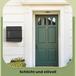 Hot Postkasse, 37x10,5x37 cm, Sort Postkasser & Brevindkast