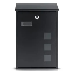 Sale Postkasse 39x25,5x12 cm sort HM-864 Postkasser & Brevindkast