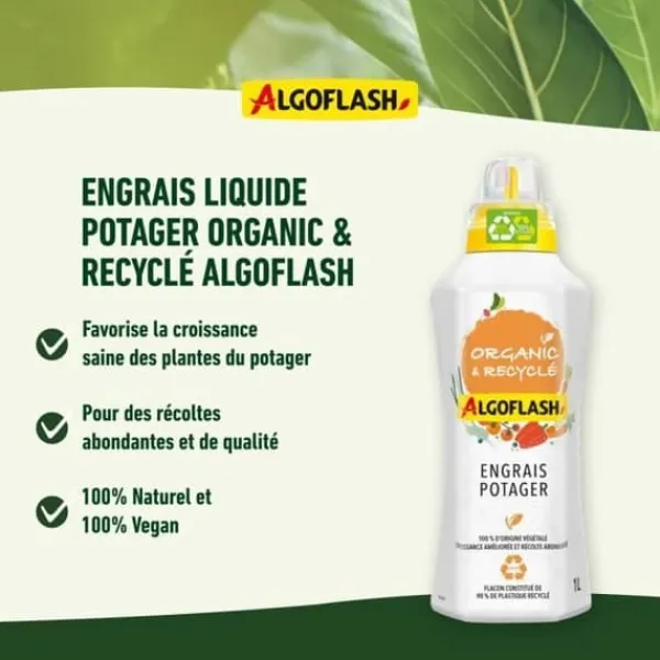 Gødningsmidler^Potager Liquid Gertilizer - Algoflash Naturasol Naturasol - Organisk och återvunnet - 1L