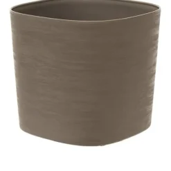 Krukker & Plantebeholdere^Potte med vandreserve - GARDEN ID Respect - Taupe 40 x 40 cm - 100% husholdningsaffald - 100% genanvendelig - Struktureret overflade.