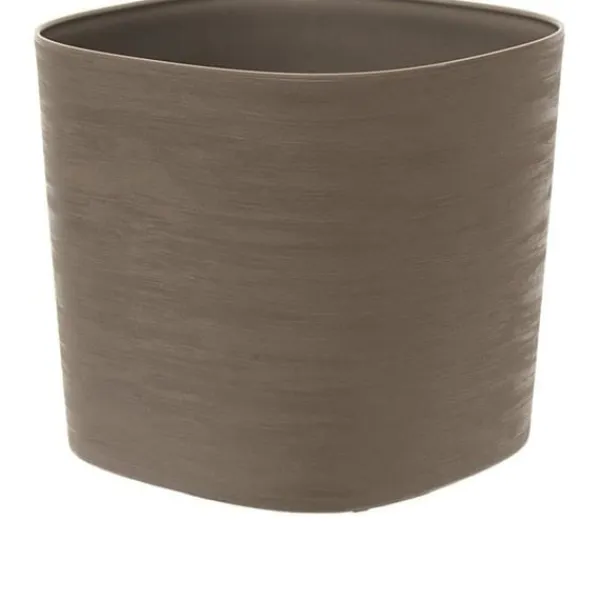 Krukker & Plantebeholdere^Potte med vandreserve - GARDEN ID Respect - Taupe 40 x 40 cm - 100% husholdningsaffald - 100% genanvendelig - Struktureret overflade.