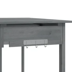 Discount Pottebænk med vask og opbevaring - Plantebord i massivt grantræ | Farve: Grå | Størrelse: 147,5x44x139,5 cm Plantningsbænke