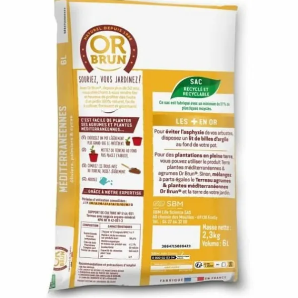 Jord & Sand^Potting compost OR BRUN 6 L Citrus