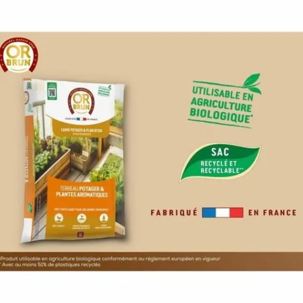 Jord & Sand^Potting compost OR BRUN 6 L