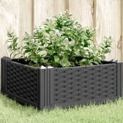 Krukker & Plantebeholdere^Praktisk plantekasse med spyd - Slidstærkt polypropylene | Farve: Sort | Størrelse: 42,5x42,5x28,5 cm