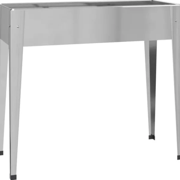 Krukker & Plantebeholdere^Praktiske plantekasser i galvaniseret stål - 2 stk. | Farve: Stål | Størrelse: 120x80x80 cm