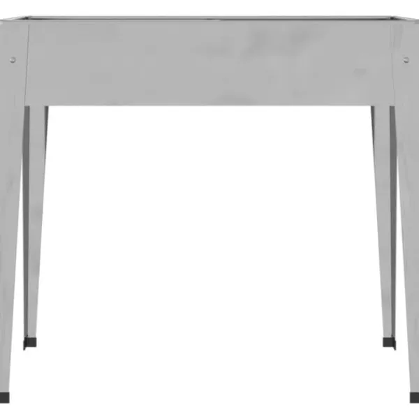 Krukker & Plantebeholdere^Praktiske plantekasser i galvaniseret stål - 2 stk. | Farve: Stål | Størrelse: 120x80x80 cm
