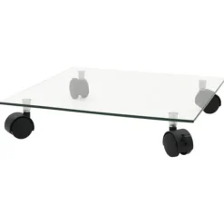 Hot Praktiske plantevogne 2 stk. | Hærdet glas 35x35 cm | Firkantet design | 360° drejehjul Plantestativer