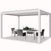 Buer, Spalier, Lysthuse Uden Tag^PRIMEYARD Pergola 3x4 m hvide aluminiumsstolper med lameltag lavet af aluminium
