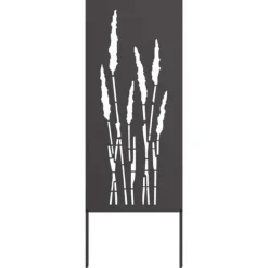 Buer, Spalier, Lysthuse Uden Tag^Privatlivsskærm i blomstret sort stål - Haveafskærmning | Størrelse: 50 x 140 cm