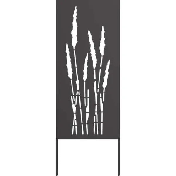Buer, Spalier, Lysthuse Uden Tag^Privatlivsskærm i blomstret sort stål - Haveafskærmning | Størrelse: 50 x 140 cm