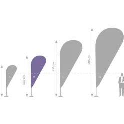 Best PRO M reklameflagstang - 340 cm Flag & Vindposer