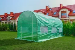New Professionel 450x200x200cm drivhus tunnel for seriøse dyrkere - Holdbar galvaniseret stålramme, UV-bestandig overdækning, nem montering Drivhus