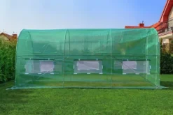 New Professionel 450x200x200cm drivhus tunnel for seriøse dyrkere - Holdbar galvaniseret stålramme, UV-bestandig overdækning, nem montering Drivhus