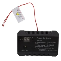 Lækagedetektorer^Propangasdetektor til autocampere med høj 85dB alarmlyd - UL-certificeret sensor (sort)