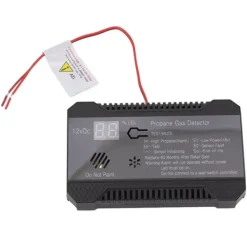 Lækagedetektorer^Propangasdetektor til autocampere med høj 85dB alarmlyd - UL-certificeret sensor (sort)