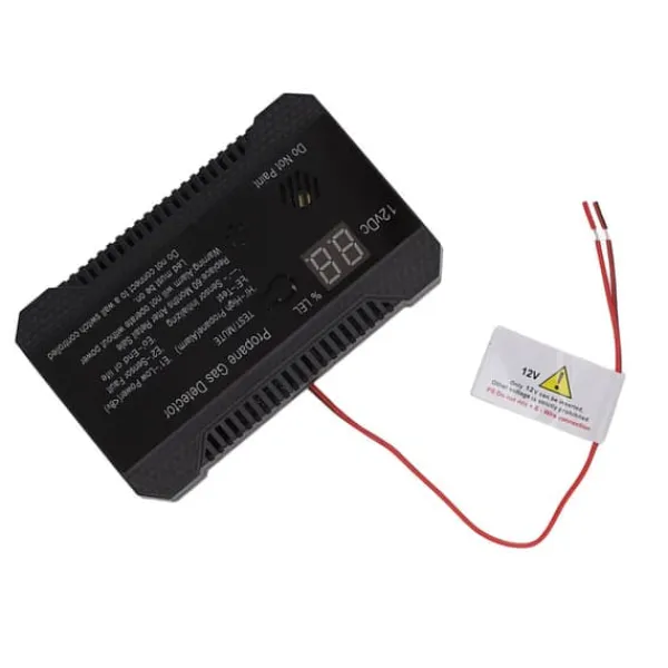 Lækagedetektorer^Propangasdetektor til autocampere med høj 85dB alarmlyd - UL-certificeret sensor (sort)