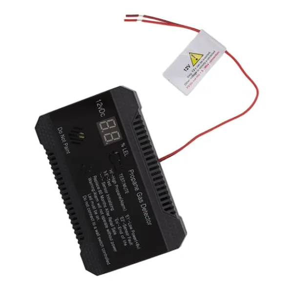 Lækagedetektorer^Propangasdetektor til autocampere med høj 85dB alarmlyd - UL-certificeret sensor (sort)