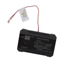 Lækagedetektorer^Propangasdetektor til autocampere med høj 85dB alarmlyd - UL-certificeret sensor (sort)
