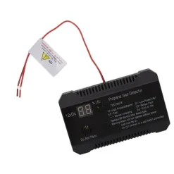 Lækagedetektorer^Propangasdetektor til autocampere med høj 85dB alarmlyd - UL-certificeret sensor (sort)