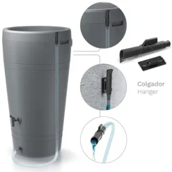 Clearance Prosperplast Tilslutning Til Vandtank Icanset Collection 37x30x5 Cm Sort Vanding