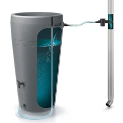 Clearance Prosperplast Tilslutning Til Vandtank Icanset Collection 37x30x5 Cm Sort Vanding