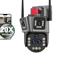 Sikkerhedsmonitorer & Videokameraer^PTZ Kamera, 10K Opløsning, Smart Sporings Teknologi,EU Stik, 20MP 20X Kamera