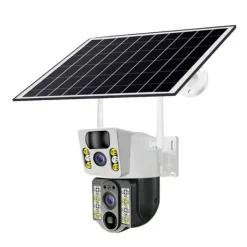 Sikkerhedsmonitorer & Videokameraer^PTZ Solkamera, Dobbelt Linse, AI Menneskeforfølgning,4G Standard
