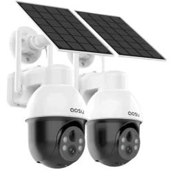 Best PTZ Solkamera, 5MP Opløsning, To-Vejs Lyd,4mm, 2PCS, EU Stik Sikkerhedsmonitorer & Videokameraer