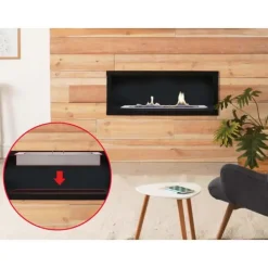 Hot Purline Forbrændingsblok F9690 90 Cm Søvfarvet Pejse