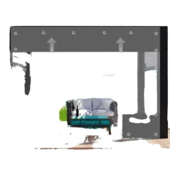 Online PVC Presenning, Vandtæt Design, Brandhæmmende Materiale,Mørk Grå-b, H3 x W4M Telte & Lysthuse