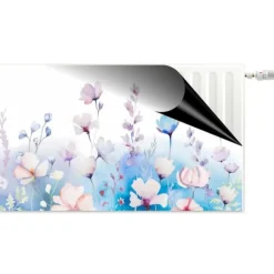 New Radiatordæksel Dekorativ radiatormagnet Pastel Blomstereng Tilbehør Til Brændeovne & Pejse