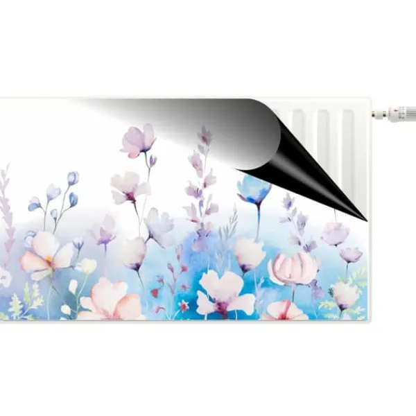New Radiatordæksel Dekorativ radiatormagnet Pastel Blomstereng Tilbehør Til Brændeovne & Pejse