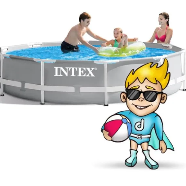New Rammehavepool 305 x 76 cm 15-i-1 INTEX 26702 + boblemaskine GRATIS Pooler