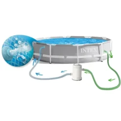 New Rammehavepool 305 x 76 cm 15-i-1 INTEX 26702 + boblemaskine GRATIS Pooler