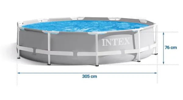 New Rammehavepool 305 x 76 cm 15-i-1 INTEX 26702 + boblemaskine GRATIS Pooler